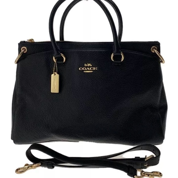Coach Black Satchel with Gold Hardware NWT - Picture 1 of 8